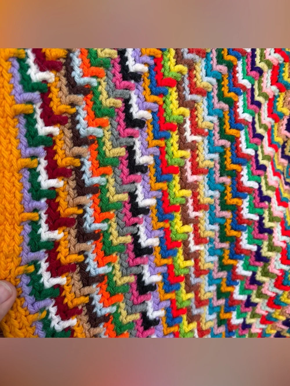 Vintage vibrant handwoven